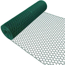 Load image into Gallery viewer, Amagabeli 1M x 25M Grillage Jardin 13mm Grillage à Poule Cloture Jardin RAL6005 PVC Maille Fine Grillage Poulailler Hexagonal Bordures Jardin Grillage Triple Torsion Voliere HC05
