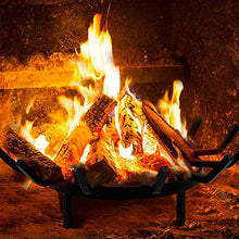 Load image into Gallery viewer, Amagaeli 61cm Grille de Cheminée pour Feux Chauds Grille à Bûches en fer Forgé À Toute épreuve en Acier 12 Barreaux 1,8cm Barreaux Intérieur Grille porte Bûches De Plein air Poêle à bois Grille de Feu
