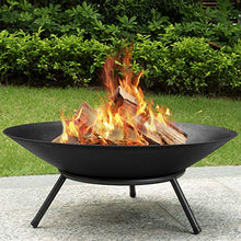 Load image into Gallery viewer, Amagabeli Brasero Exterieur pour Jardin 70cm Terrasses Brasero Fonte avec Trois Jambes Brasero d&#39;extérieur Barbecue Charbon Jardin Fire Pit Grill,Le Camping et Le Pique-Nique Plancha Brasero
