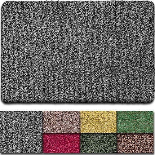 BEAU JARDIN Tapis Paillasson Entrée Intérieur Tapis Antidérapant Anti-Poussière Paillasson pour d'Entree (Noir et Blanc, 60x90cm)